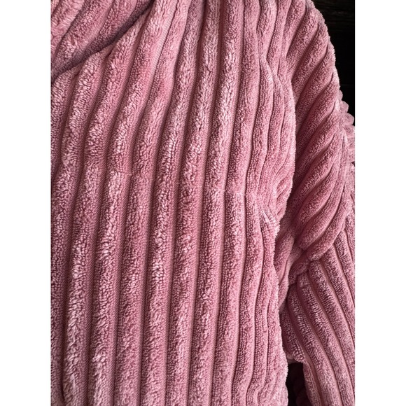 Le Lis Pink Corduroy Ribbed Cropped Jacket Womens Large Zip Snap - Picture 7 of 16